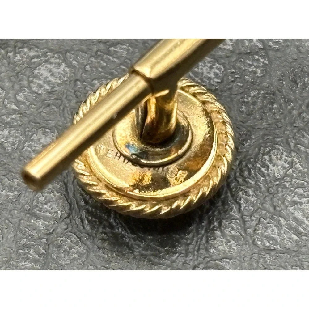 Vintage 14K Gold Filled Black Onyx Cufflinks Cuff Buttons Set 4pc